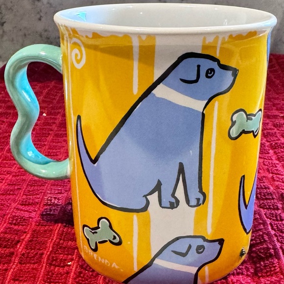 Dog Coffee Mug Designer Collection Signed Brenda Pfaltzgraff Collectible Canine - Picture 3 of 7